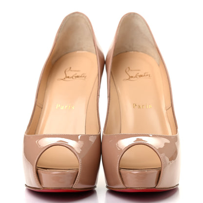Christian Louboutin Patent New Very Prive 120 Pumps 38.5 Nude 2 of 7