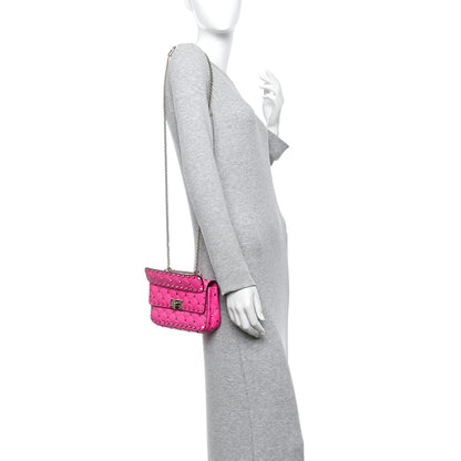 Valentino Garavani Nappa Small Rockstud Spike Shoulder Bag Shadow Pink 2 of 10