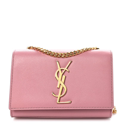Saint Laurent Grain De Poudre Small Classic Monogram Kate Satchel Old Rose 1 of 9
