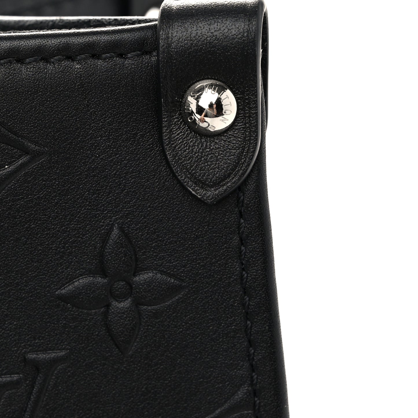 Calfskin Monogram Bold Onthego PM Black
