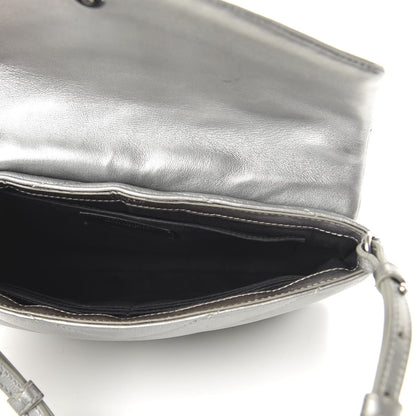 Saint Laurent Calfskin Y Quilted Monogram Loulou Flap Bag Argento 5 of 11