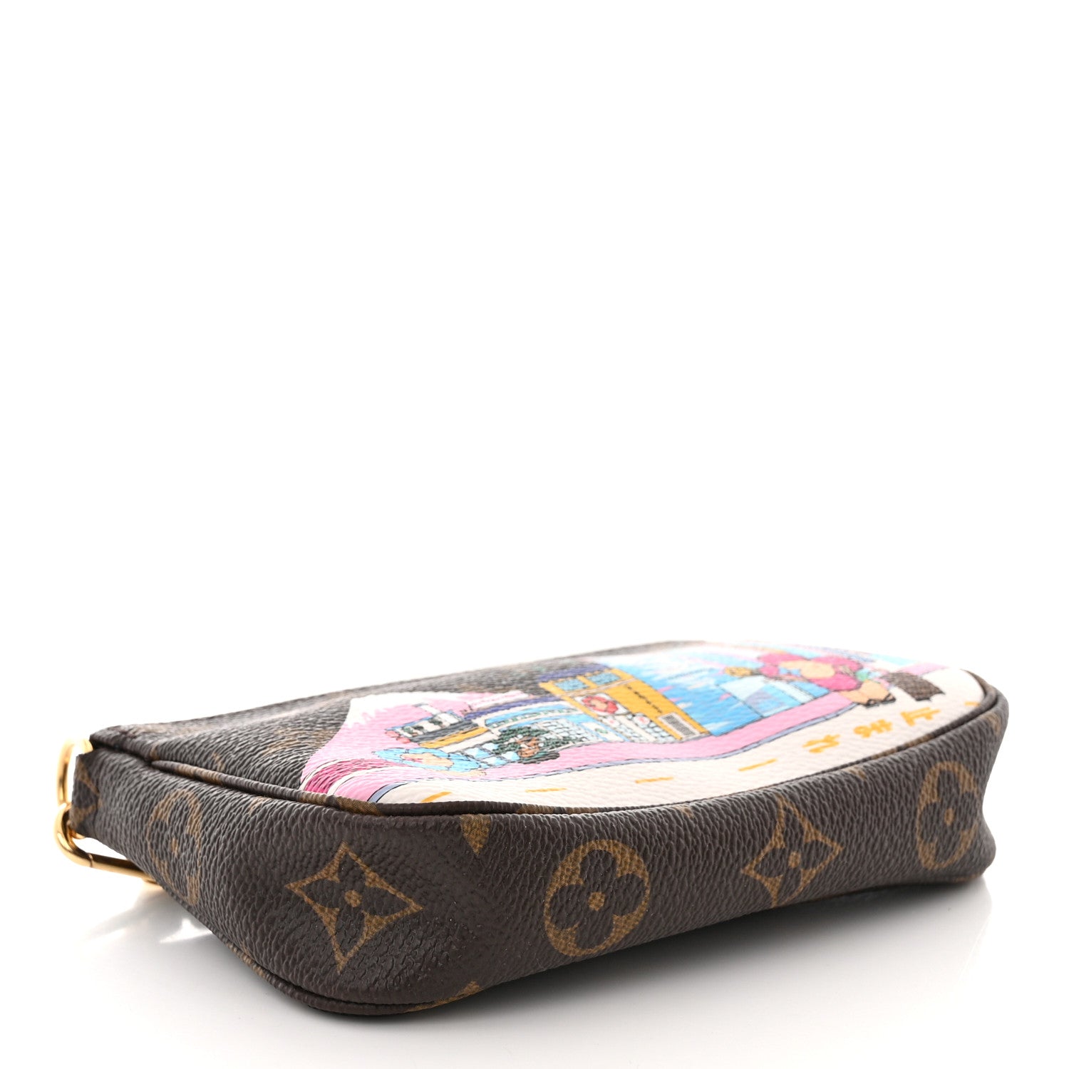 Louis Vuitton Monogram 2022 Christmas Animation Toyko Mini Pochette Accessories Blue 4 of 10