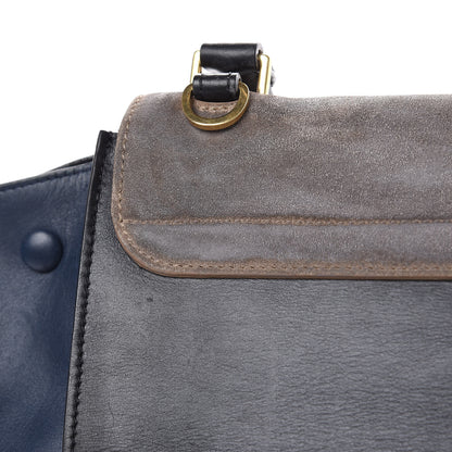 Celine Calfskin Suede Medium Tri-Color Trapeze Grey 11 of 27