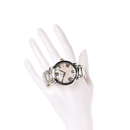 David Yurman Stainless Steel 18K Yellow Gold Diamond Mother of Pearl 30mm Classic Quartz Watch 2 of 7