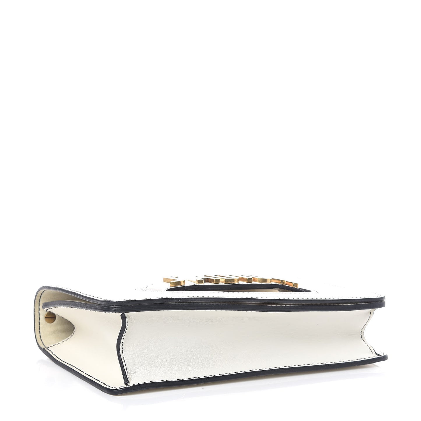Calfskin J'Adior Chain Flap Bag Off White