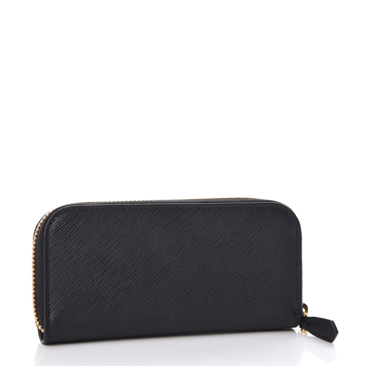 Saffiano Metal Zip Around 6 Key Holder Nero Black