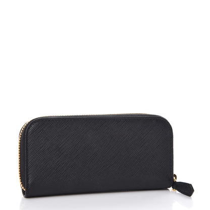 Prada Saffiano Metal Zip Around 6 Key Holder Nero Black 3 of 7