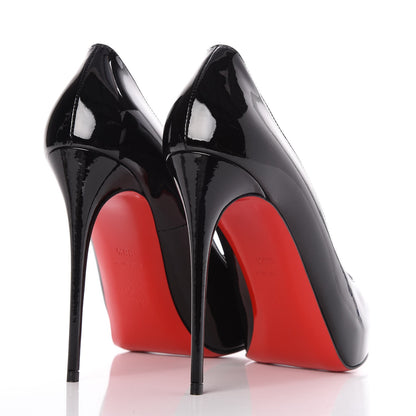 Christian Louboutin Patent New Very Prive 120 Pumps 38.5 Black Red 4 of 8