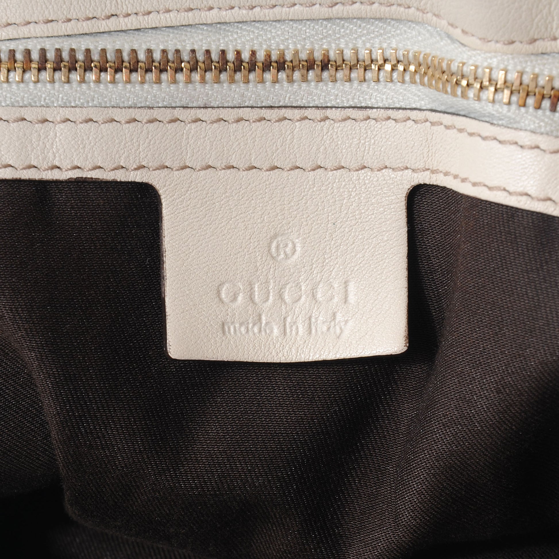 Gucci Leather Horsebit Chain Large Hobo Ivory 6 of 7