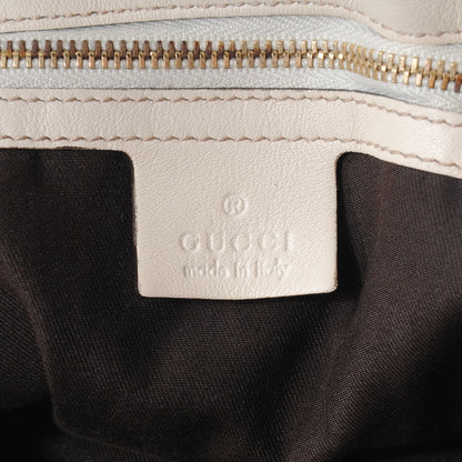 Gucci Leather Horsebit Chain Large Hobo Ivory 6 of 7