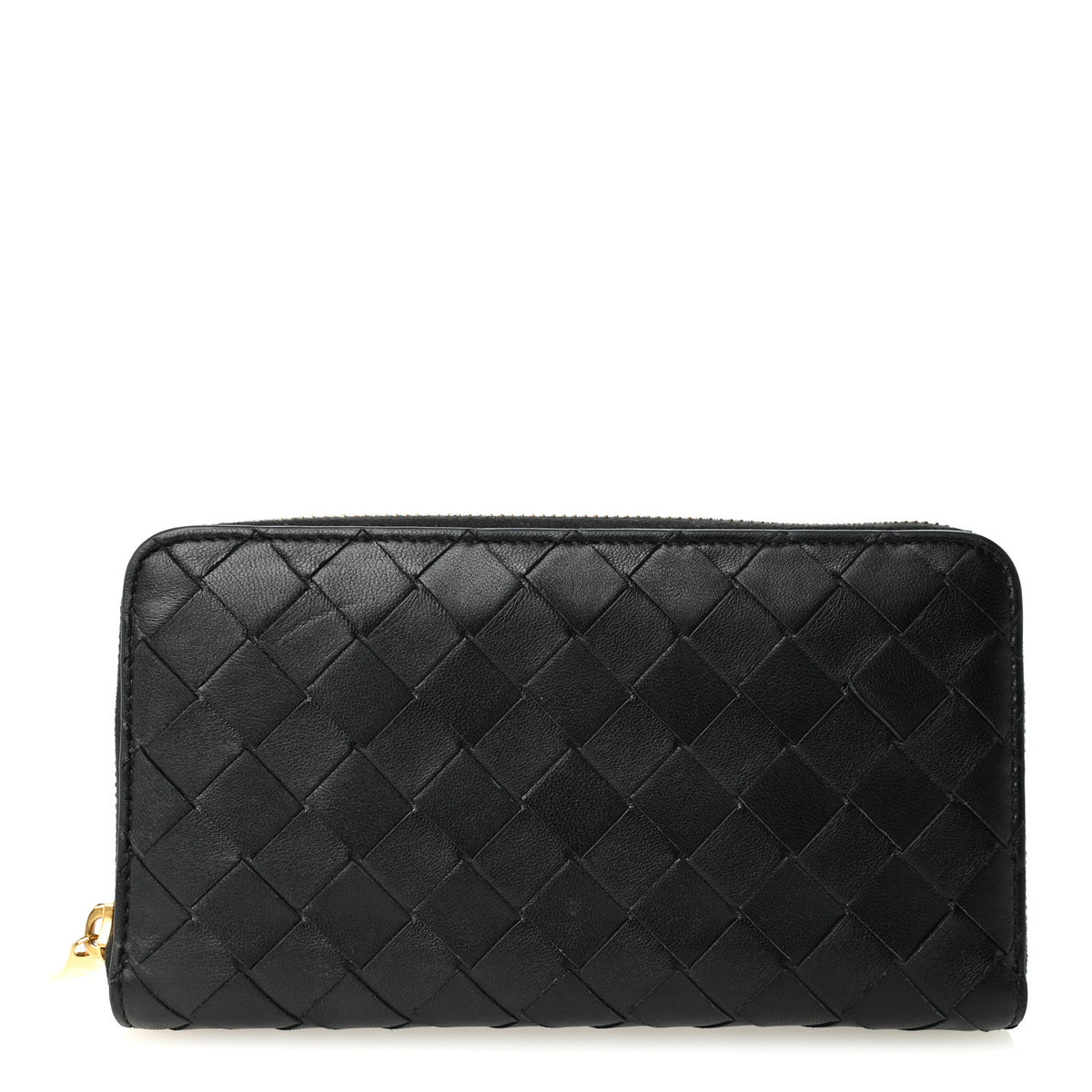 Bottega Veneta Nappa Intrecciato Zip Around Wallet Black 1 of 7