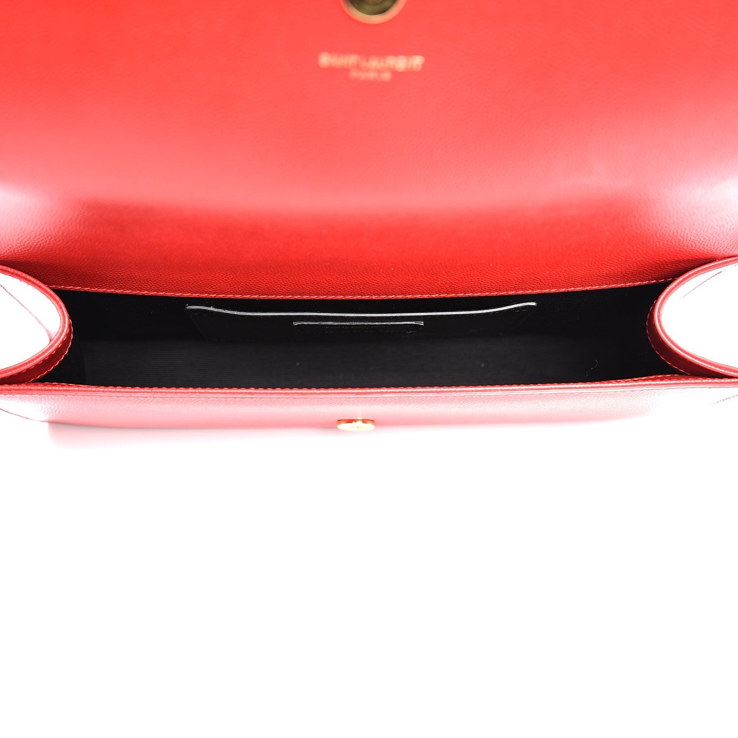 Saint Laurent Grain De Poudre Classic Monogram Clutch Red 5 of 7