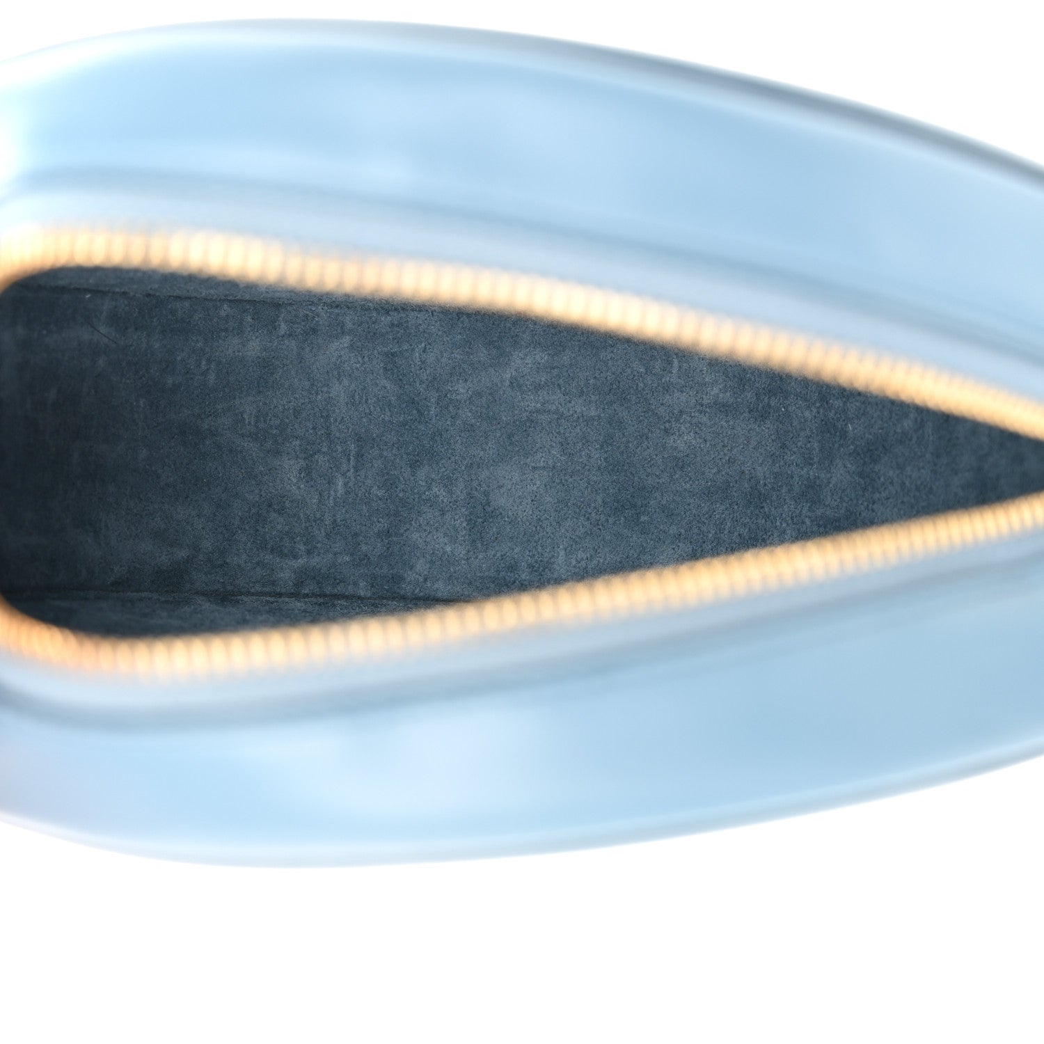 Celine Smooth Calfskin Cuir Triomphe Oval Bag Denim 5 of 11