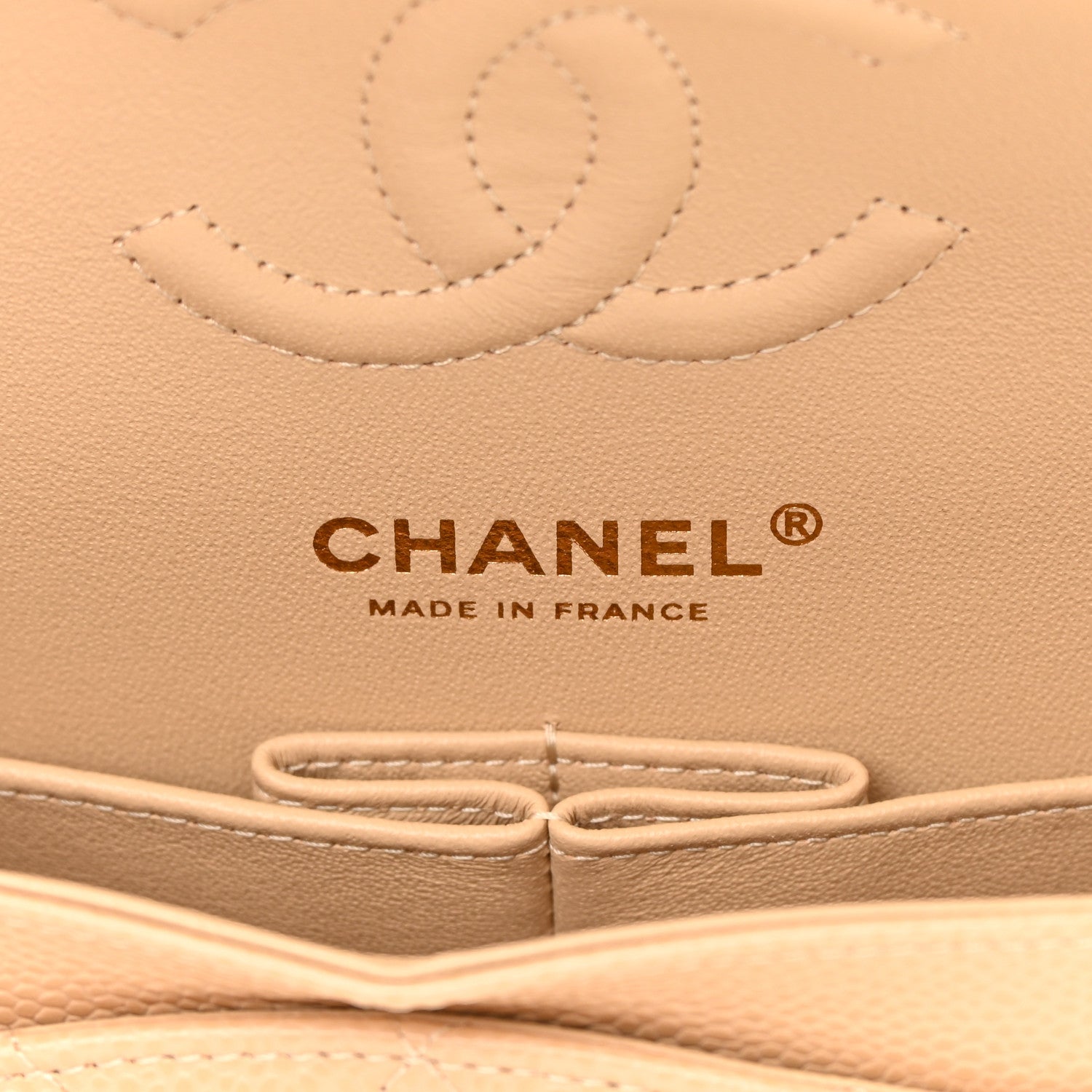 Chanel Caviar Quilted Small Double Flap Beige 6 of 14