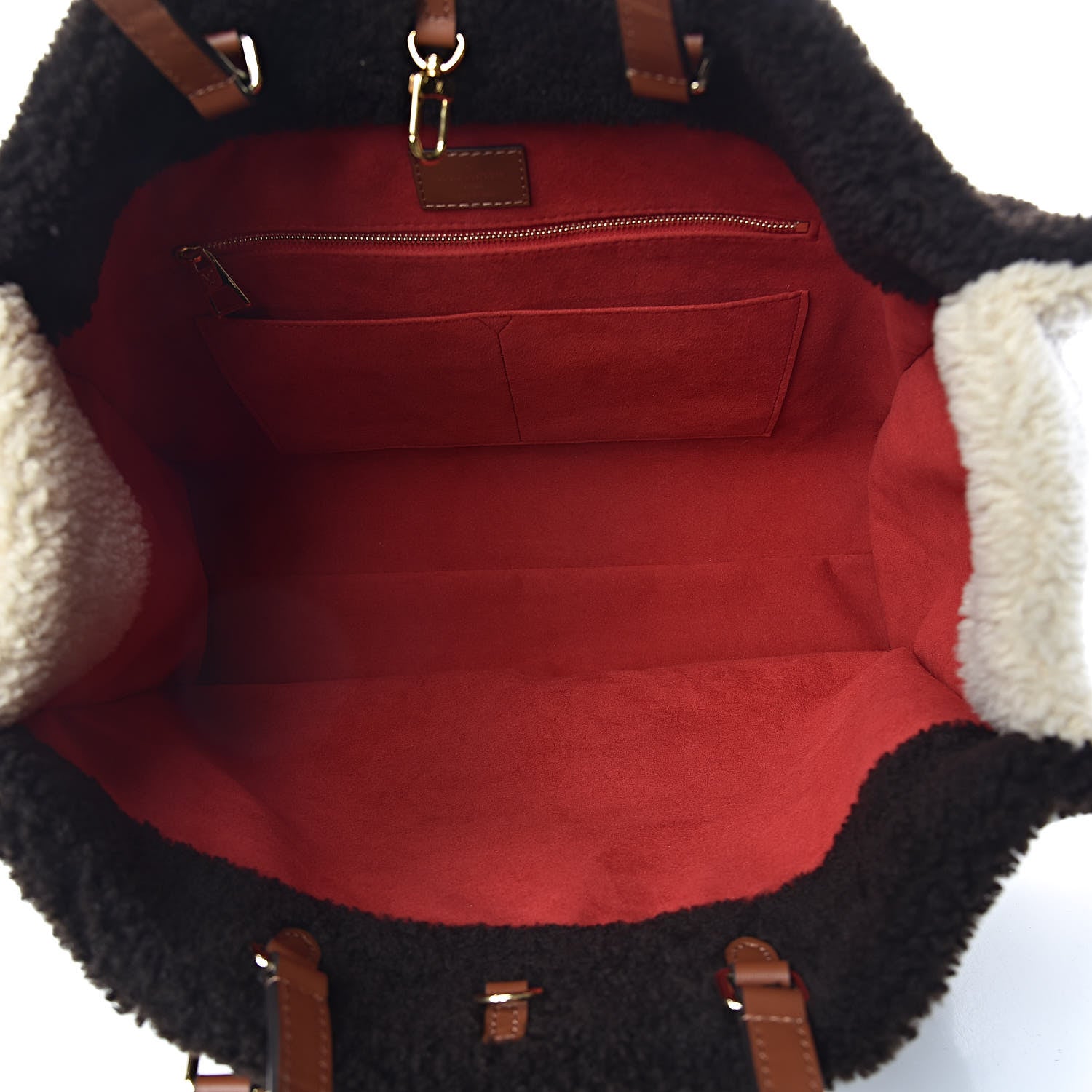 Louis Vuitton Shearling Monogram Giant Teddy Onthego GM Black White 5 of 10