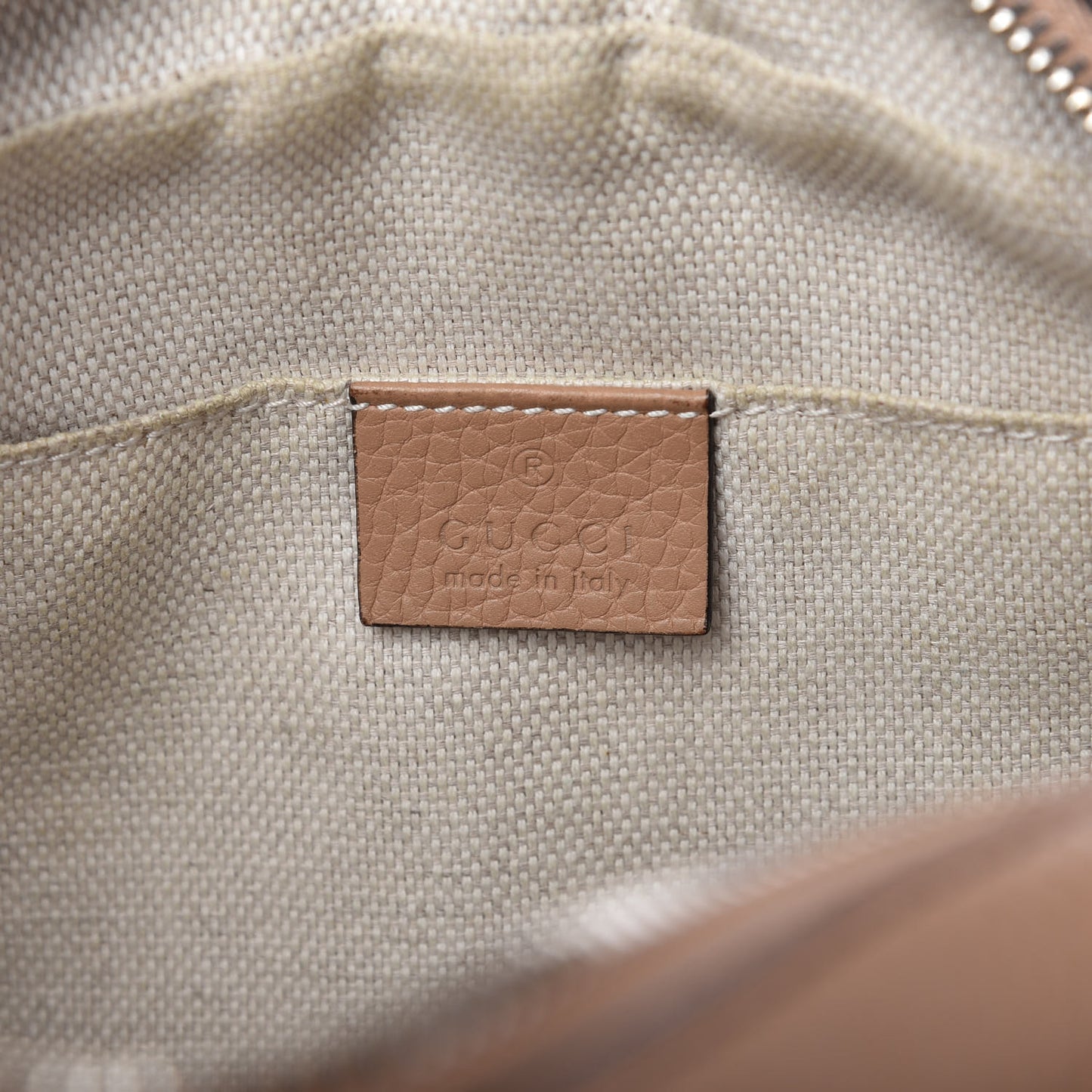 Pebbled Calfskin Small Soho Disco Bag Rose Beige