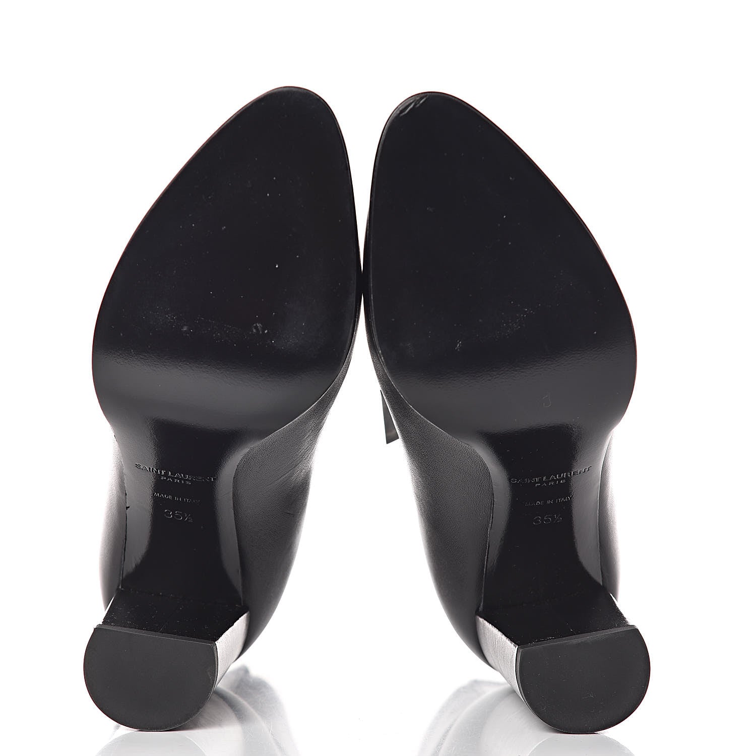 Saint Laurent Moroder Calfskin Loulou 95 Ankle Zip Booties 35.5 Black 7 of 17