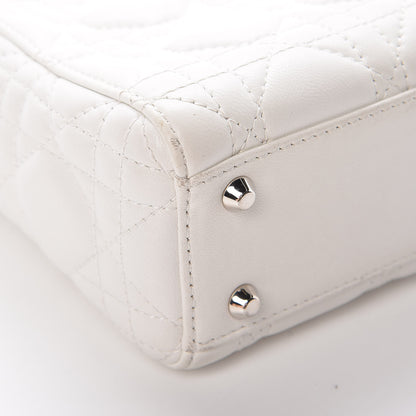 Christian Dior Lambskin Cannage Mini Lady Dior White 14 of 17