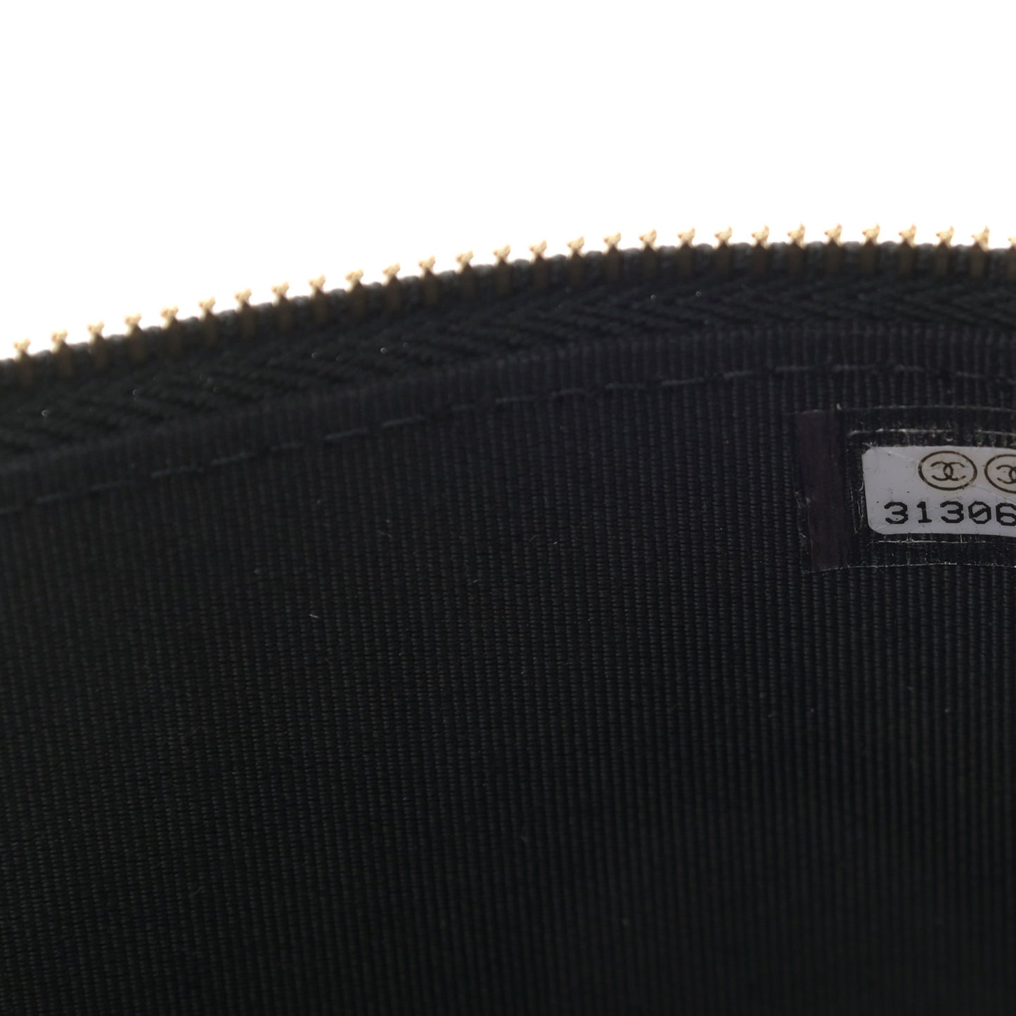 Lambskin Camellia Embossed Small Vanity Case With Chain Black