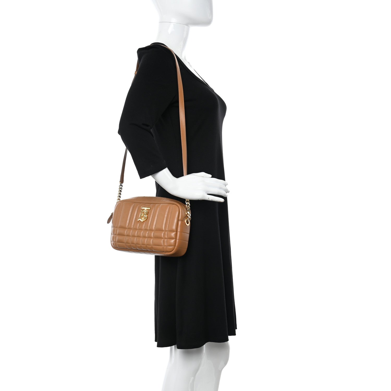 Burberry Lambskin Quilted Small Lola Camera Bag Maple Brown 2 of 11