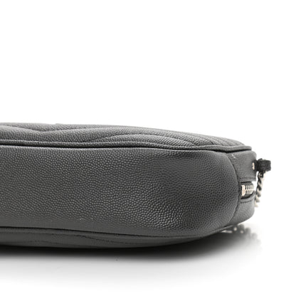 Saint Laurent Grain De Poudre Matelasse Monogram Mini Lou Camera Bag Asphalt 10 of 14
