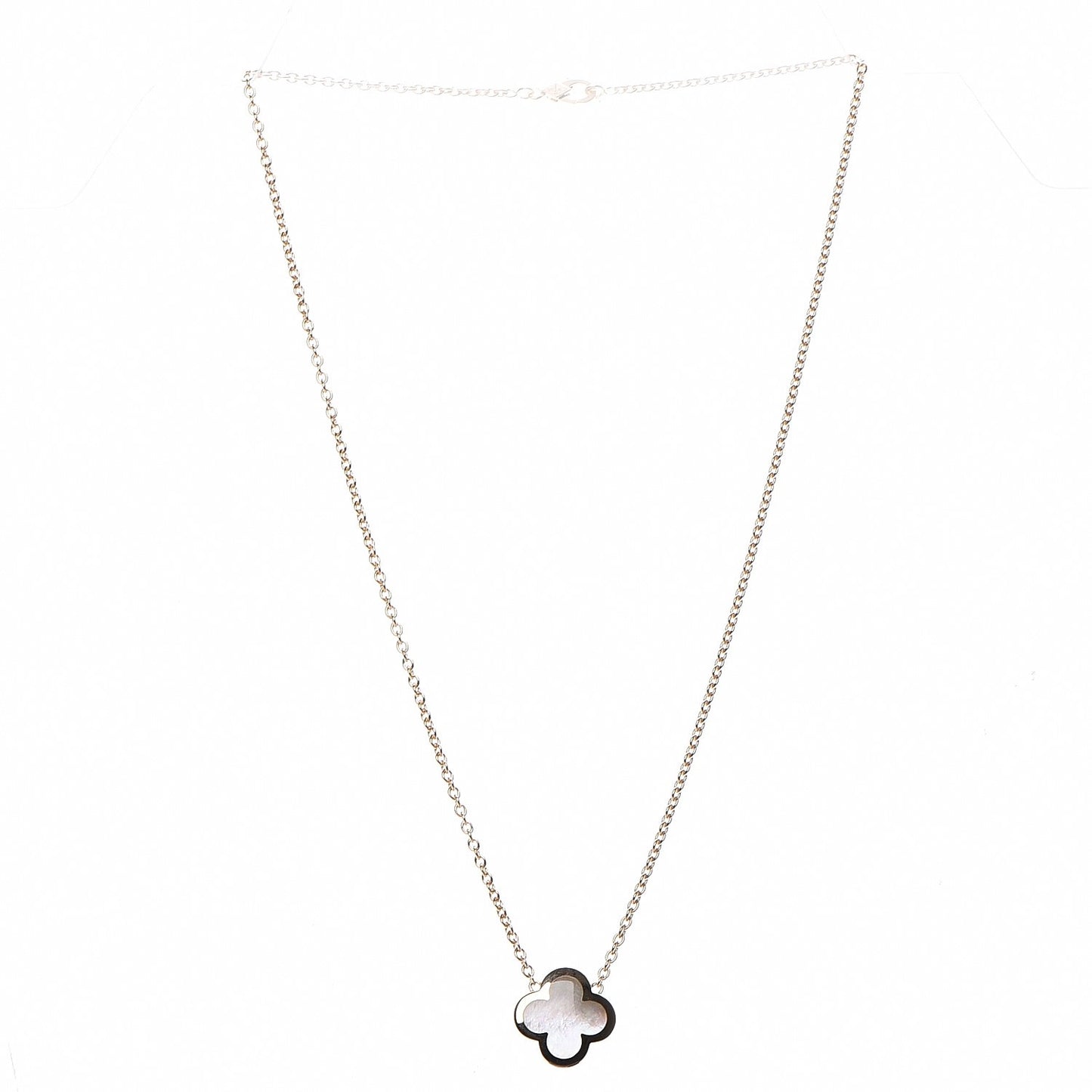 18K Yellow Gold Mother of Pearl Pure Alhambra Pendant Necklace