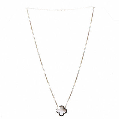 Van Cleef & Arpels 18K Yellow Gold Mother of Pearl Pure Alhambra Pendant Necklace 3 of 5