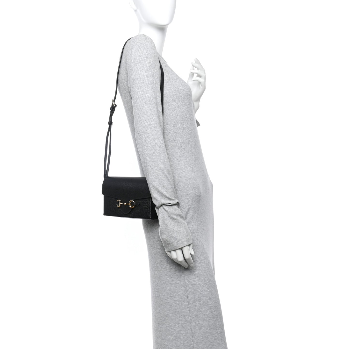 Calfskin Horsebit 1955 Shoulder Bag Black