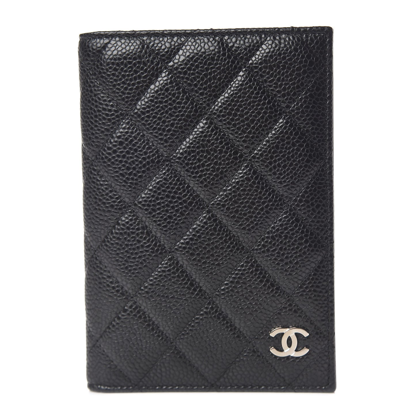 Caviar Quilted Passport Holder Black