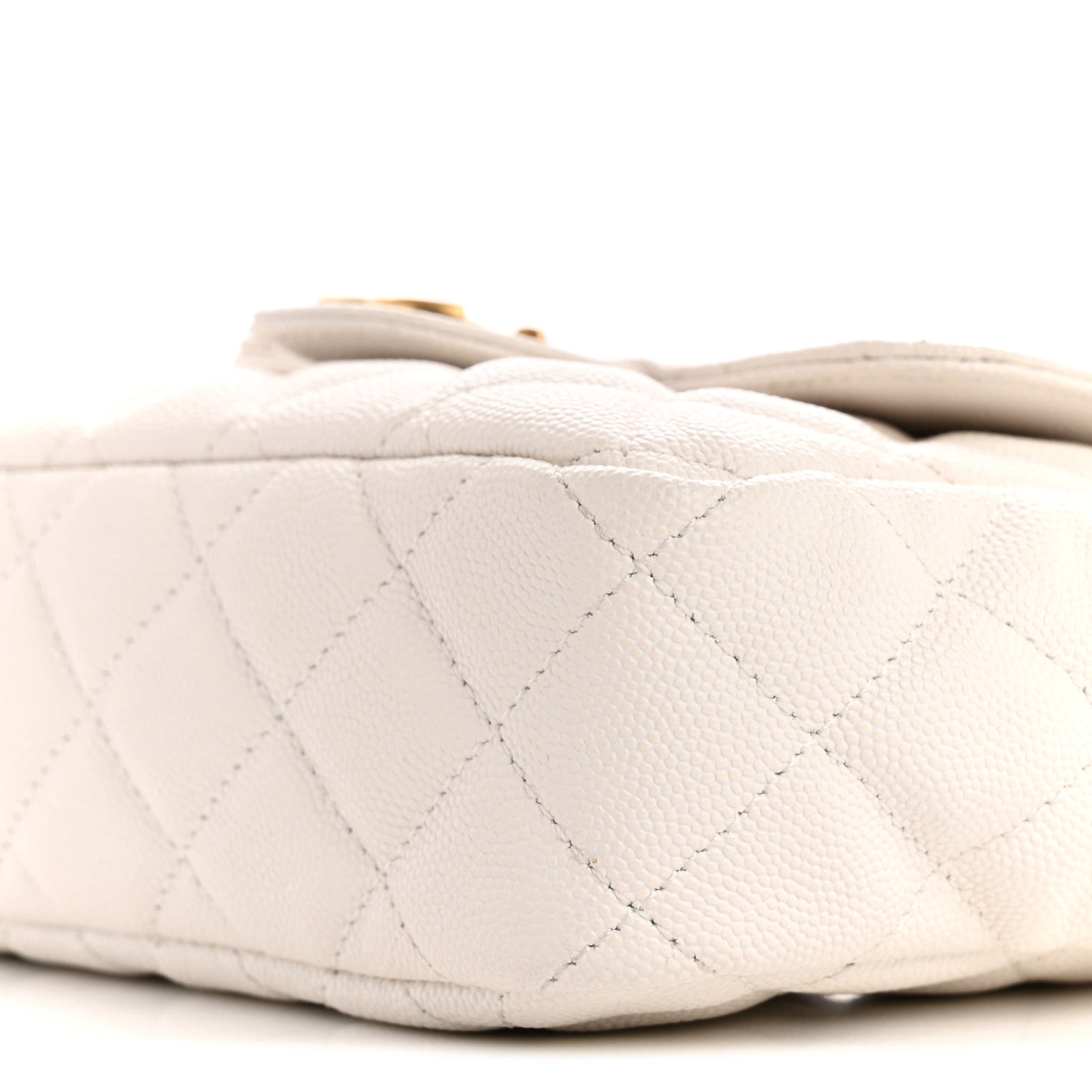 Chanel Caviar Quilted Small Wavy CC Hobo White 10 of 14