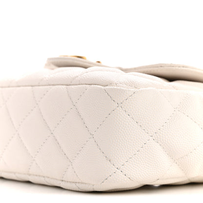 Chanel Caviar Quilted Small Wavy CC Hobo White 10 of 14