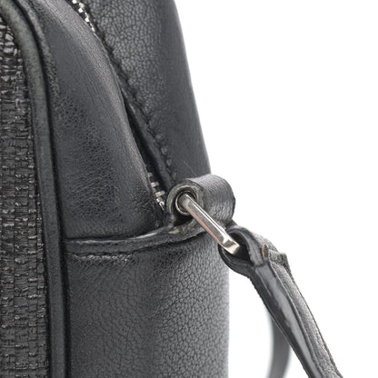 Saint Laurent Raffia Canvas Monogram Lou Camera Bag Black 10 of 11