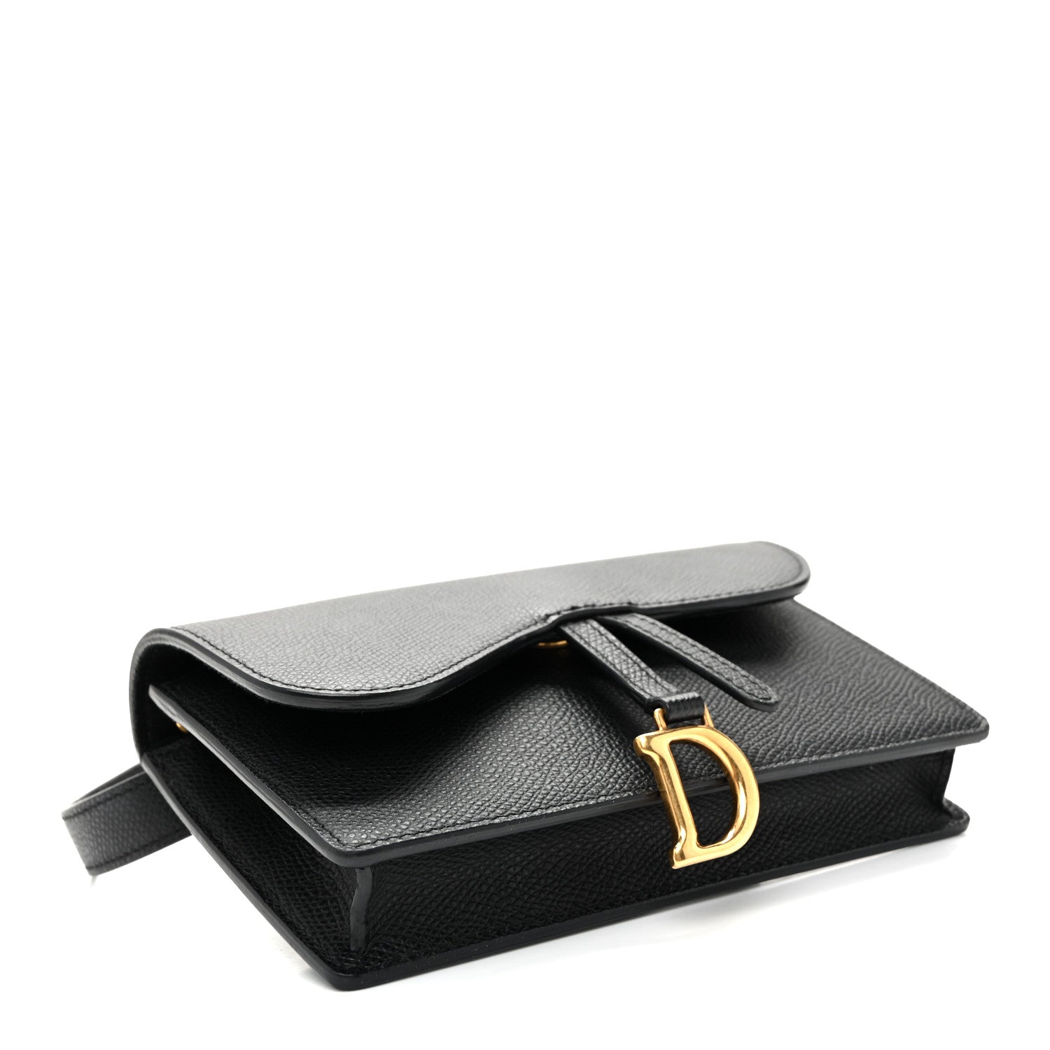 Christian Dior Grained Calfskin Saddle Belt Bag Black 4 of 9