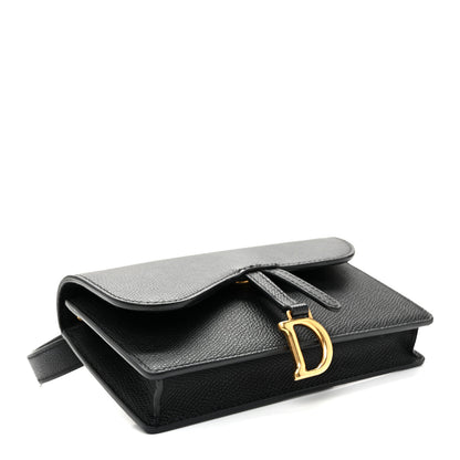 Christian Dior Grained Calfskin Saddle Belt Bag Black 4 of 9