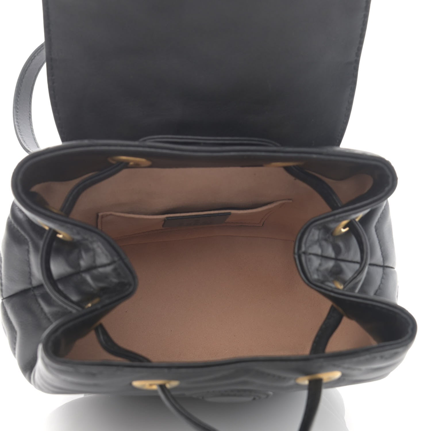 Gucci Calfskin Matelasse GG Marmont Flap Backpack Black 5 of 10