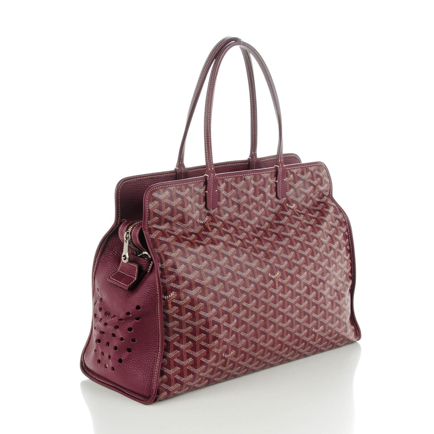 Goyardine Sac Hardy Pet Carrier PM Burgundy