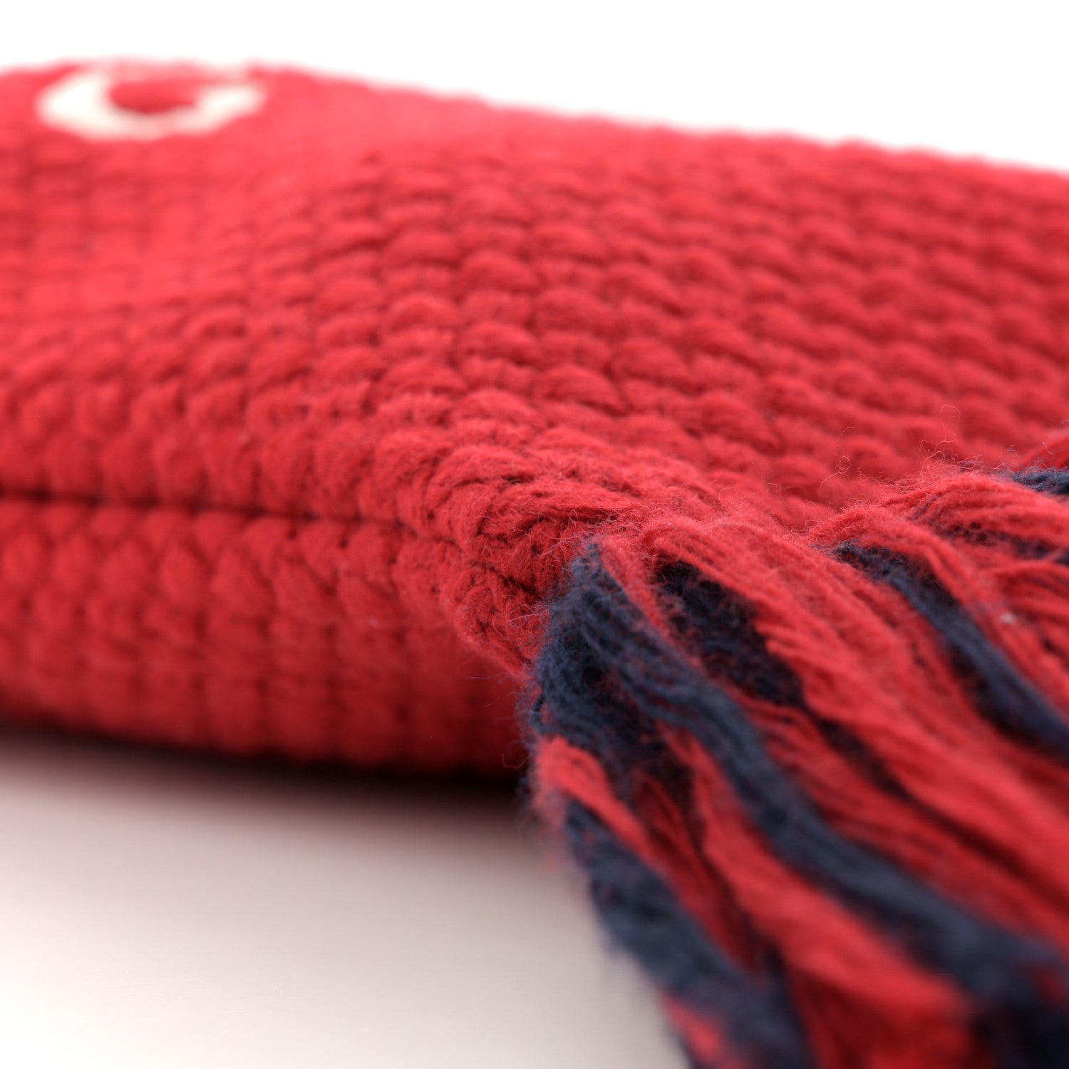 Gucci x Adidas Crochet Fringe Messenger Bag Hibiscus Red 9 of 10