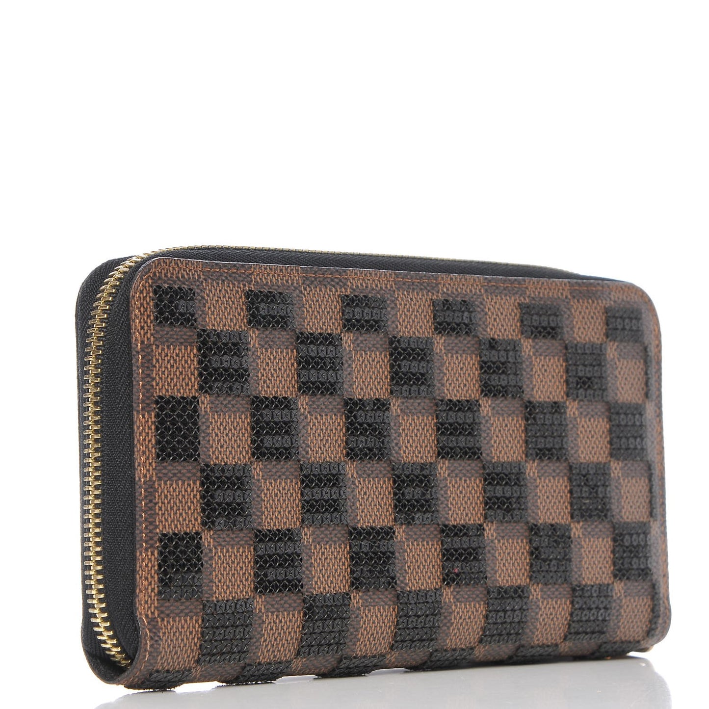 Damier Paillettes Zippy Wallet Black