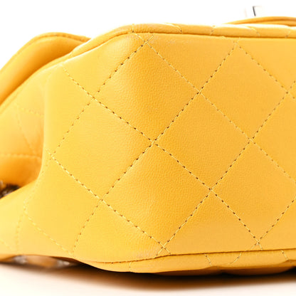 Chanel Lambskin Quilted Mini Square Flap Yellow 9 of 11