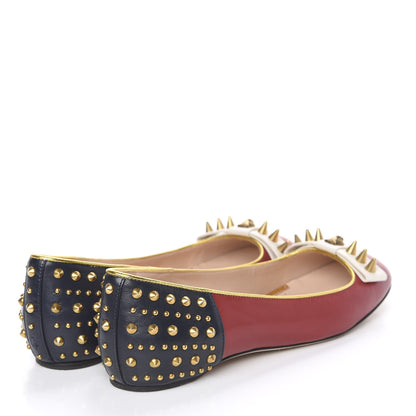 Gucci Calfskin Studded Lexi Ballerina Flats 38 Red 4 of 13