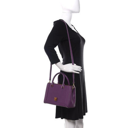 MCM Saffiano Nuovo Tote Purple 2 of 9