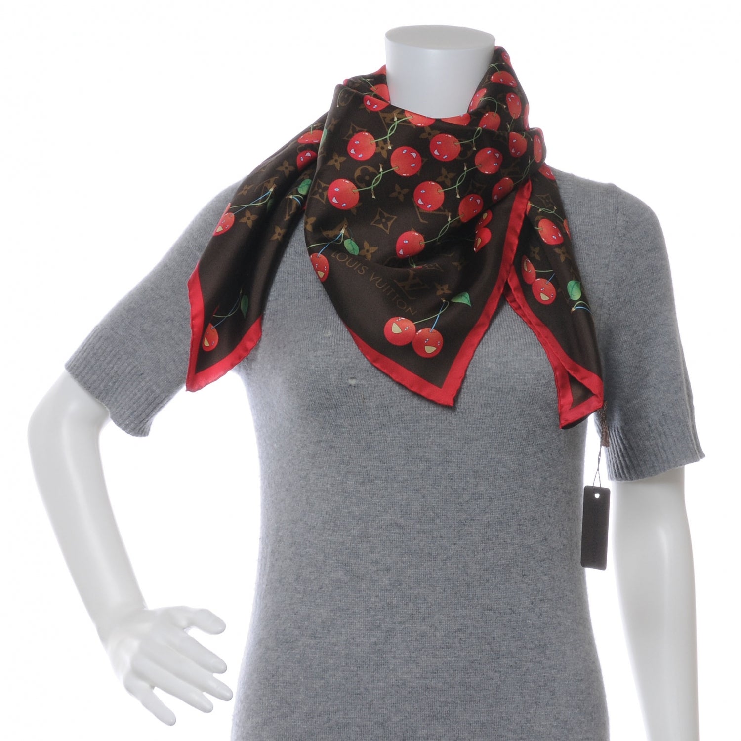 Louis Vuitton Monogram Cerises Scarf 3 of 8