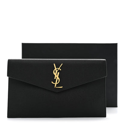 Saint Laurent Grain De Poudre Uptown Pouch Black Black 9 of 9