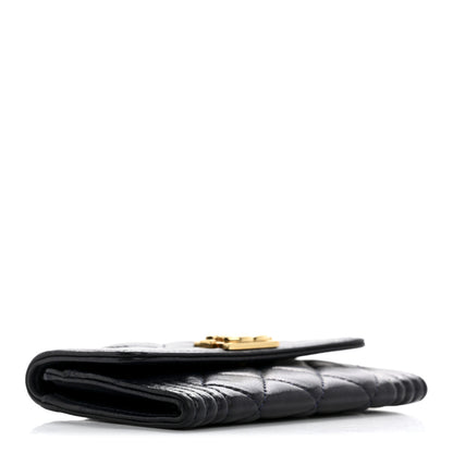 Chanel Lambskin Quilted Boy Flap Card Holder Navy 4 of 12