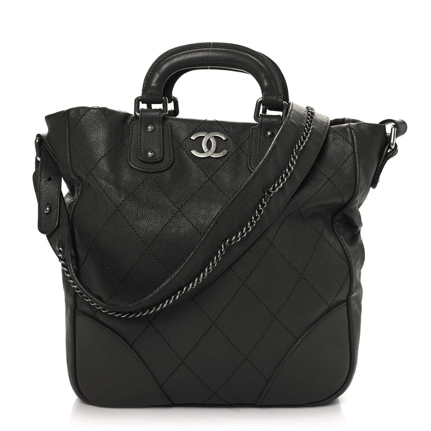 Chanel Quilted Messenger Gray 1 of 12