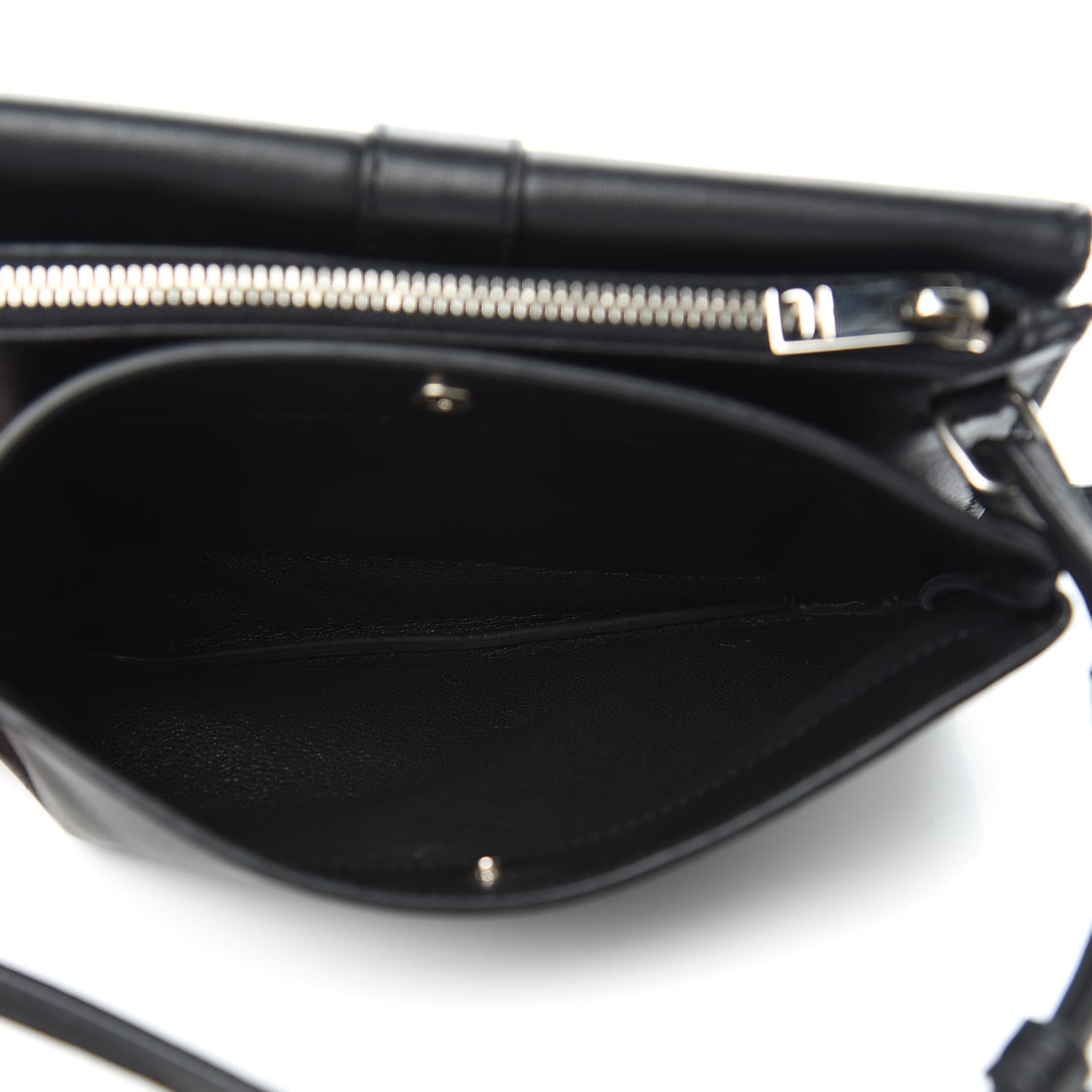 Saint Laurent Calfskin Monogram Tri Pocket Crossbody Bag Black 5 of 10