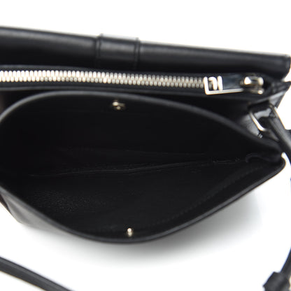 Saint Laurent Calfskin Monogram Tri Pocket Crossbody Bag Black 5 of 10