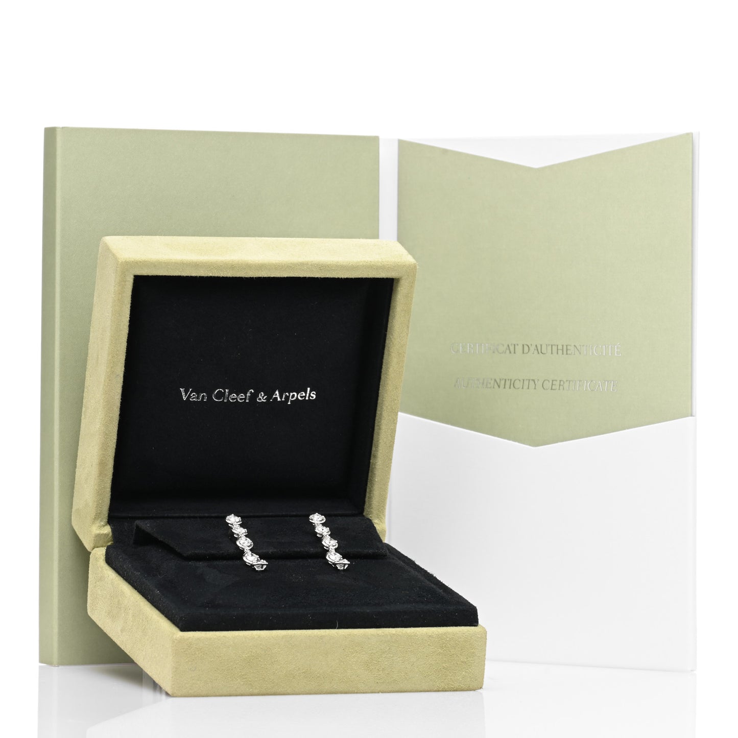 18K White Gold Diamond Palmyre Earrings