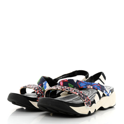 Christian Dior Canvas Sequin Dior Pulse Sandals 38 Multicolor 3 of 9