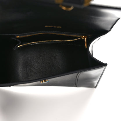 Balenciaga Shiny Box Calfskin Small Hourglass Top Handle Bag Black 5 of 9